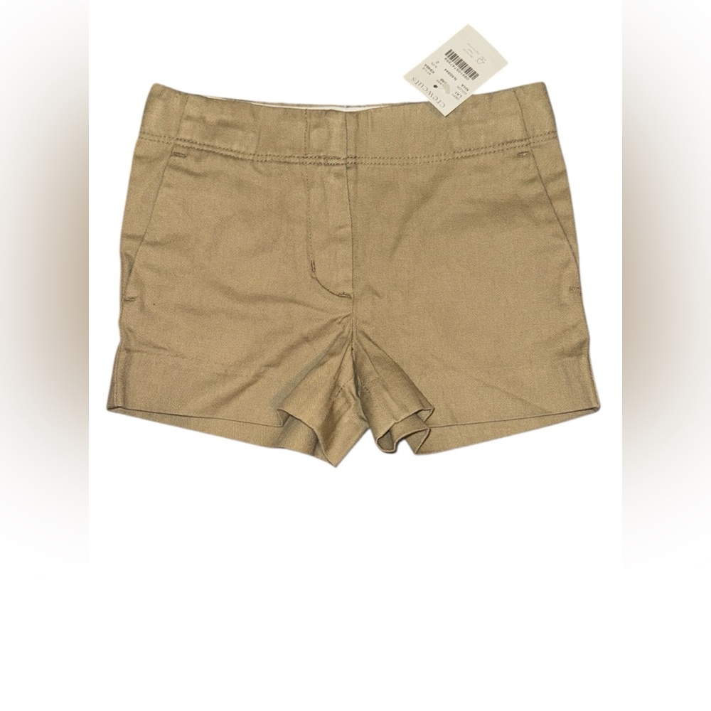 NEW Crewcuts 2T girls khaki shorts tan toddler summer NWT J. Crew adjustable